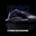 Pulsar Gaming Gears X3 Wireless Gaming Mouse, Ultra Lightweight (1.94 Oz/55g), Hybrid Ergonomic, Optical Switch, 32000 DPI, 750 IPS, XS-1 Sensor, 8k C