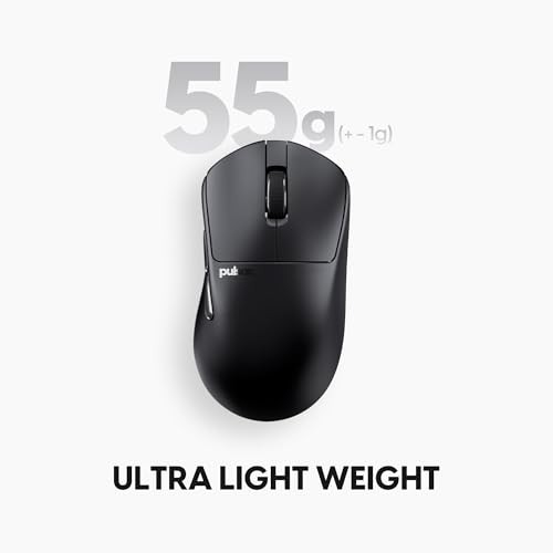 Pulsar Gaming Gears X3 Wireless Gaming Mouse, Ultra Lightweight (1.94 Oz/55g), Hybrid Ergonomic, Optical Switch, 32000 DPI, 750 IPS, XS-1 Sensor, 8k C