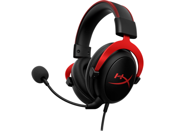 HyperX - Cloud II Wired Gaming Headset for PC, Xbox X|S, Xbox One, PS5, PS4, Nintendo Switch, and Mobile - Black/Red
