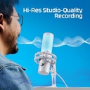HyperX Quadcast 2 USB Condenser Gaming Microphone for PC - White: Personal Computer Accessory Set