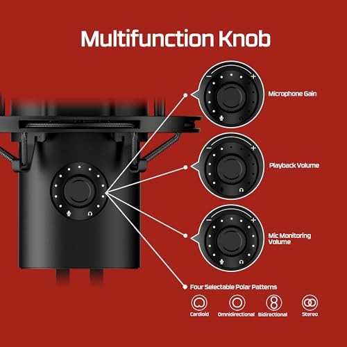 HyperX Quadcast 2 USB Condenser Gaming Microphone for PC - White: Personal Computer Accessory Set