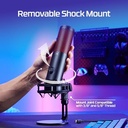 HyperX Quadcast 2 USB Condenser Gaming Microphone for PC - White: Personal Computer Accessory Set