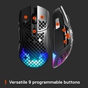 SteelSeries Aerox 5 Wireless Ergonomic Gaming Mouse - Matte Black