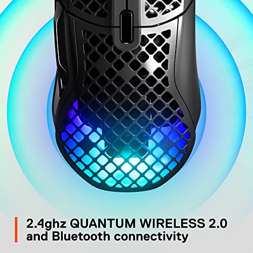 SteelSeries Aerox 5 Wireless Ergonomic Gaming Mouse - Matte Black