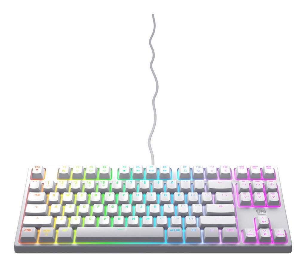 CHERRY K4V2 RGB Tenkeyless White Edition, Mechanical Gaming Keyboard, US