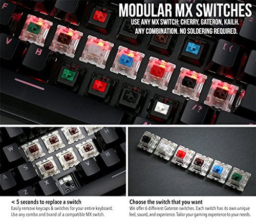 Glorious Modular Mechanical Gaming Keyboard W/ RGB LED and Brown Switches