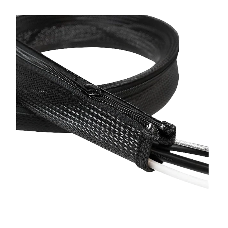 [KAB0046] Logilink Cable Flex Wrap Zipper 1M - Black