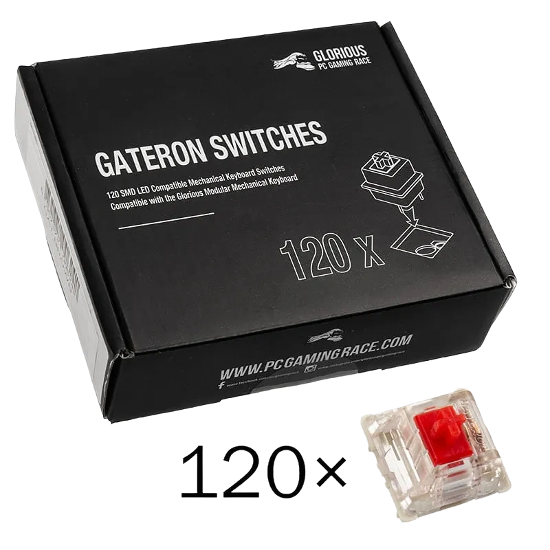 [GAT-RED] Glorious Gateron Red Switches (120 pieces)