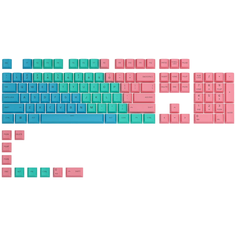 Glorious 114 GPBT Keycaps Pastel (ANSI, US Layout)