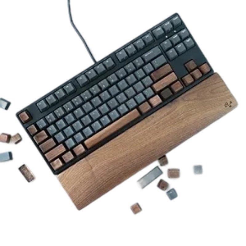 [WOOD-WALL19] Wooden|Wallnut 19 Keycap Set (ANSI Layout)