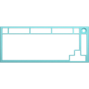 Glorious GMMK PRO Top Frame - Aqua Blue