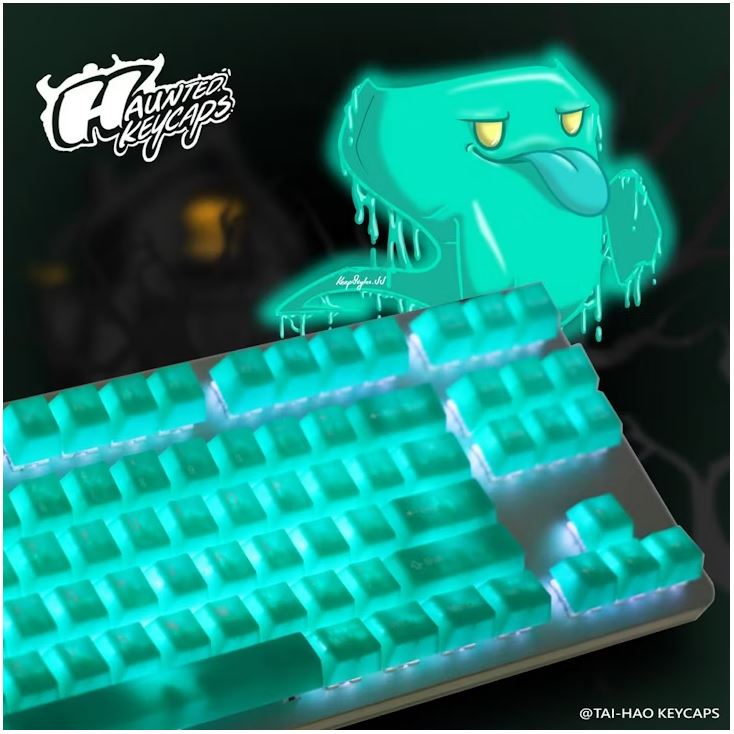 [4718539008522] Tai-Hao - ABS Cubic The Haunted Keycap Jelly Jade (ANSI) - 152 keys