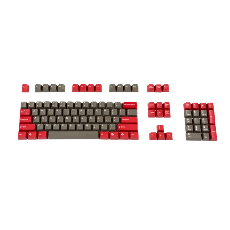 Tai-Hao Red/Black -104 Key OEM Profile PBT Double Shot Backlit Keycap Set