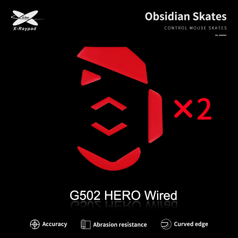 [780854580537] X-raypad Obsidian Mouse Skates for Logitech G502 Hero Wired