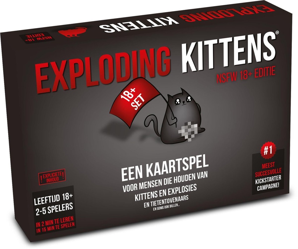 [EKG-NSFW1-1-NL] Exploding Kittens - Kaartspel - 18+ NSFW (incl base set)