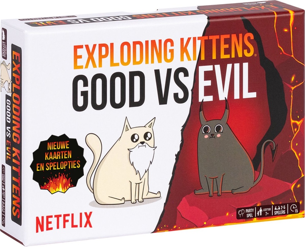 [0810083044705] Exploding Kittens - Good vs. Evil - Nederlandstalig