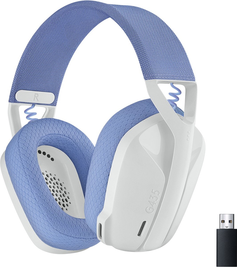 [981-001074] Logitech G435 Lightspeed - Wireless Gaming Headset - Wit