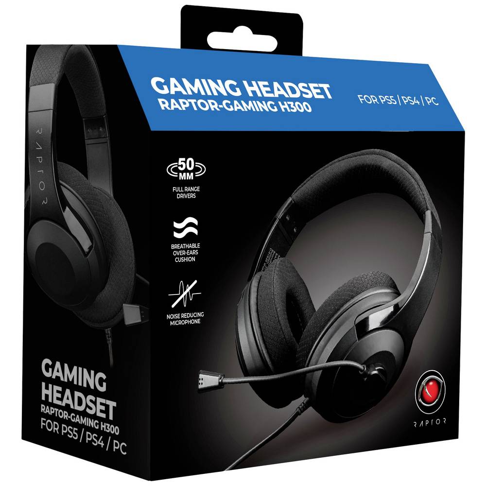 Raptor Gaming RG-H300-B Headphones/headset Wired Head-band Black