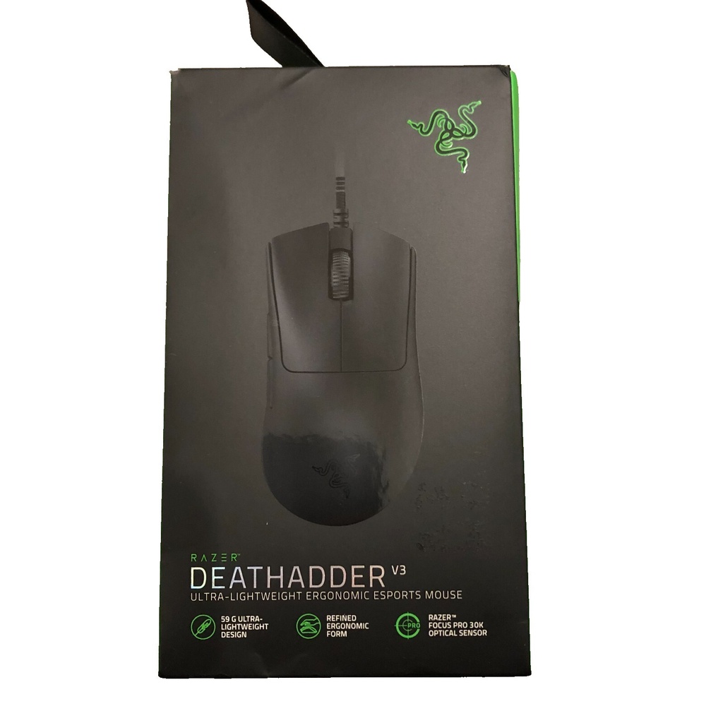 Demo - Razer DeathAdder V3 Ultra Lightweight Ergonomic Wired Gaming Mouse Razor Death