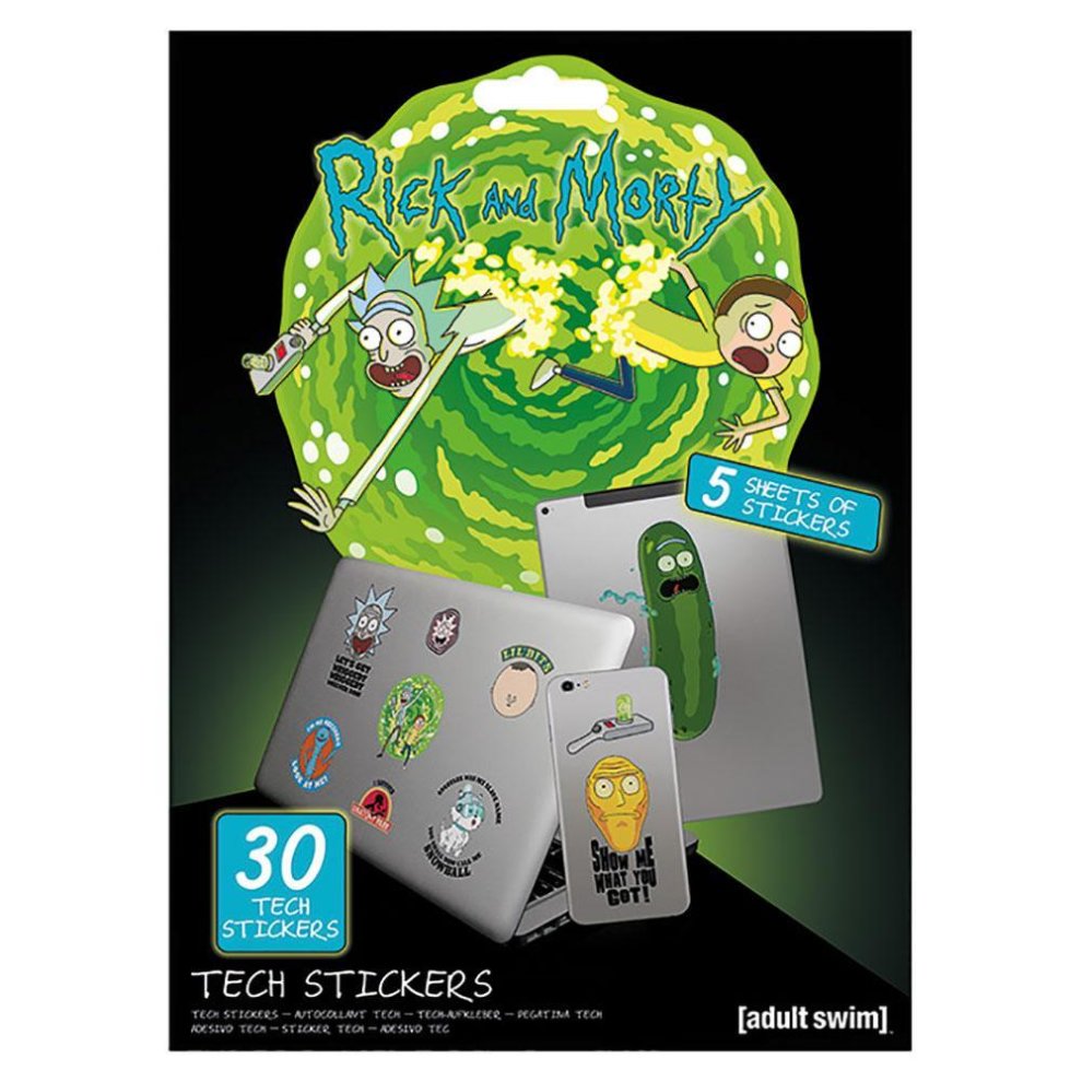 Rick and Morty Official Laptop Macbook Stickers