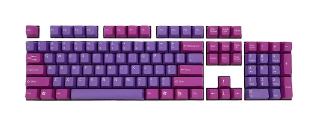 Tai-hao Double Shot ABS Keycaps Set For Cherry MX Switch (104-Keys) (Purple Mystery)