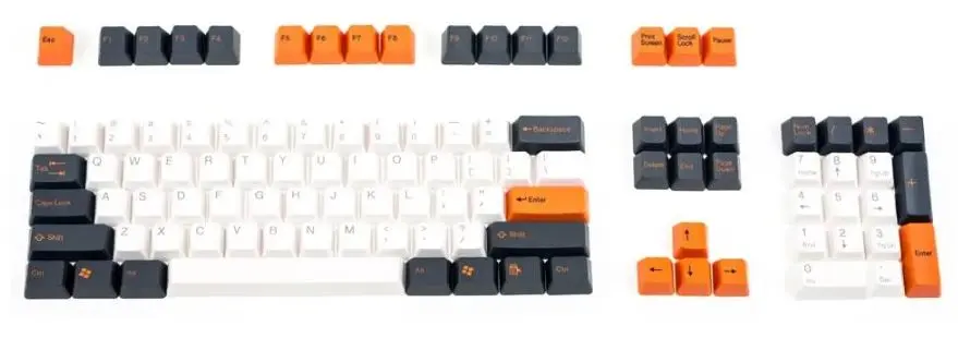 [AC08022, C01WP301] Tai-Hao MX Switch Type Doubleshot ABS 104-Key ANSI Keycap Set - Carbon